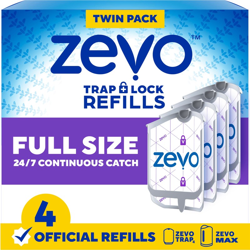 Zevo Flying Insect Trap Official Refill Cartridges - Fits Both
