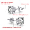 TTVOVO 925 Sterling Silver Stud Earrings, Round 4Prong Stud 6