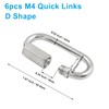 Qjaiune 6Pcs Quick Links 5/32 Inch 304 Stainless Steel D