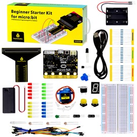 KEYESTUDIO BBC Microbit Starter Kit Compatible with Microbit V1, V2.2 (with Microbit V2), Mint Training for Beginners and Children