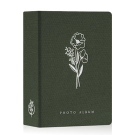 Lanpn Photo Albums 7x5 200 Photos, Linen Cover Acid Free Pocket Photo Book Picture Album Holds 200 Landscape Only 7 x 5 Picture (Green,13x18 cm)