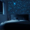 Glow Ceiling Stars Blue for Kids Bedroom, Glow in The