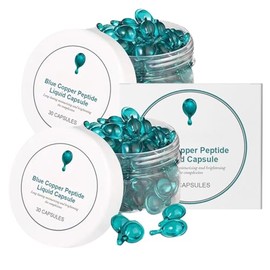 2PCS Copper Peptide Capsule Serum, Anti-Aging Serum for Face, Collagen Boosting, Skin Tightening & Deep Hydration, Anti Wrinkle & Fine Lines