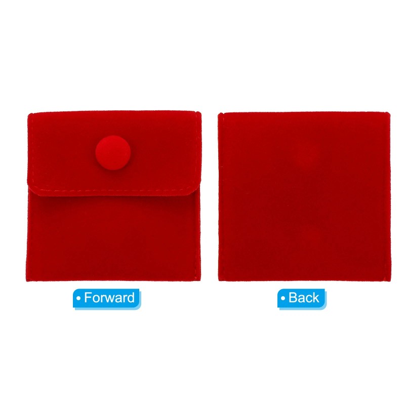 Zaplyte 12Pack 7x7cm Jewelry Pouches with Snap Button Soft Storage