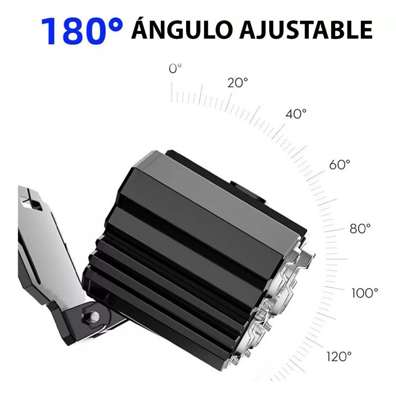 Maíz Lampara Led Minero Tactica Cabeza Recargable Usb Linterna