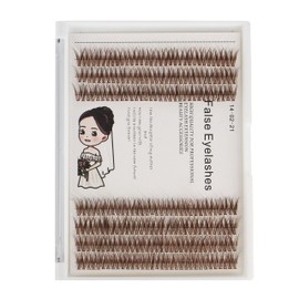 Bodermincer 231 Clusters D Curl Dark Brown/Black Individual Eyelash Extension Fish Tail Cluster Eyelashes Premium Eyelashes Mink Lashes Professional Lash Extension (16mm, Dark Brown)