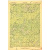 YellowMaps Namekagon Lake WI topo map, 1:48000 Scale, 15 X 15 Minute, Historical, 1945, 26.4 x 18.13 in - Paper
