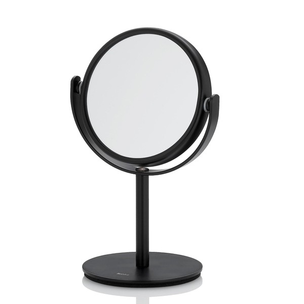 kela Selena 20656 Standing Mirror Diameter 8 cm Metal Black Pivoting Mirror Surface 1/10x Magnification