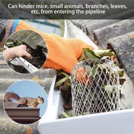 Tunejoy Downpipe Protection Gutter Protection Aluminium Rain Pipe Protection Gutter Screen for Roof Pipes Downpipe for Round Holes of 50 ~ 100 mm/2~4 Inch 4 Pieces