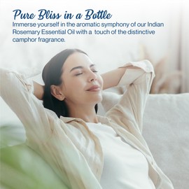 uh*Roh*Muh Premium Rosemary Essential Oil ct Camphor - Pure and Cruelty Free Essential Oil | Home Essential Diffuser Oil for Aromatherapy, Perfect for Hair Care, Skin Care - Sourced from India 5ml