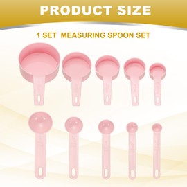 uxcell Measuring Spoon Set, Home Essentials Cooking and Baking Tools for Coffee Cocktail Tea Pink