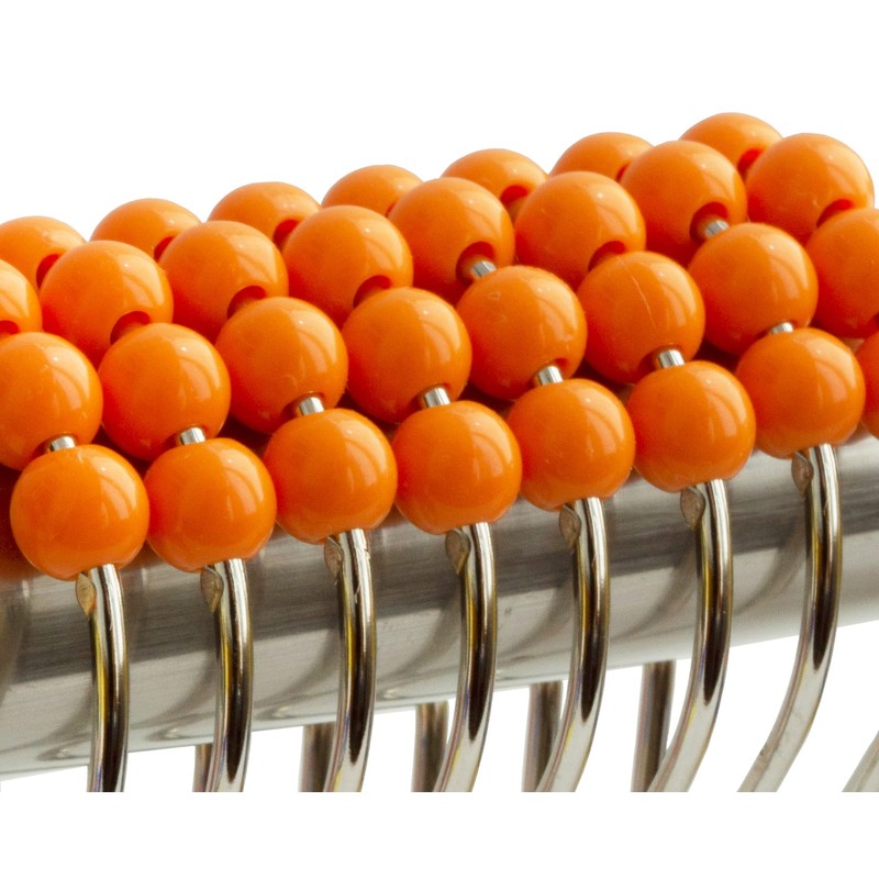 Shower Curtain Hooks Rings Stainless Steel Shower Hooks Orange Acrylic