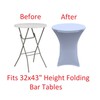 32 Round x 43" Tall Spandex Fitted Table Cover for