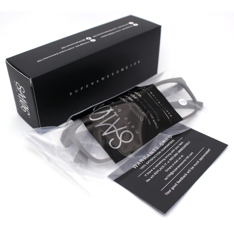 SA106 Stylish Matte Finish Rectangle Plastic Reading Glasses Blue +3.25