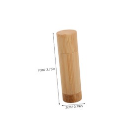 Outanaya Natural Bamboo Lip Gloss Tubes Stylish DIY Lipstick Holder with Plastic Inner Versatile Cosmetic Storage for Beauty Products for Lipsticks and Lip Gloss