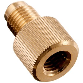 Asada Y06111K Different Diameter Adapter for Car Air Conditioners, M10 Female x 1/4 inch Male, Hand Tightening Type