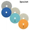 Toolsmart 3pcs Wet Dry Diamond Polishing Pads 5 Inch Set