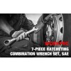WORKPRO 14 PIECE Ratcheting Combination Wrench Set Metric&SAE with Roll