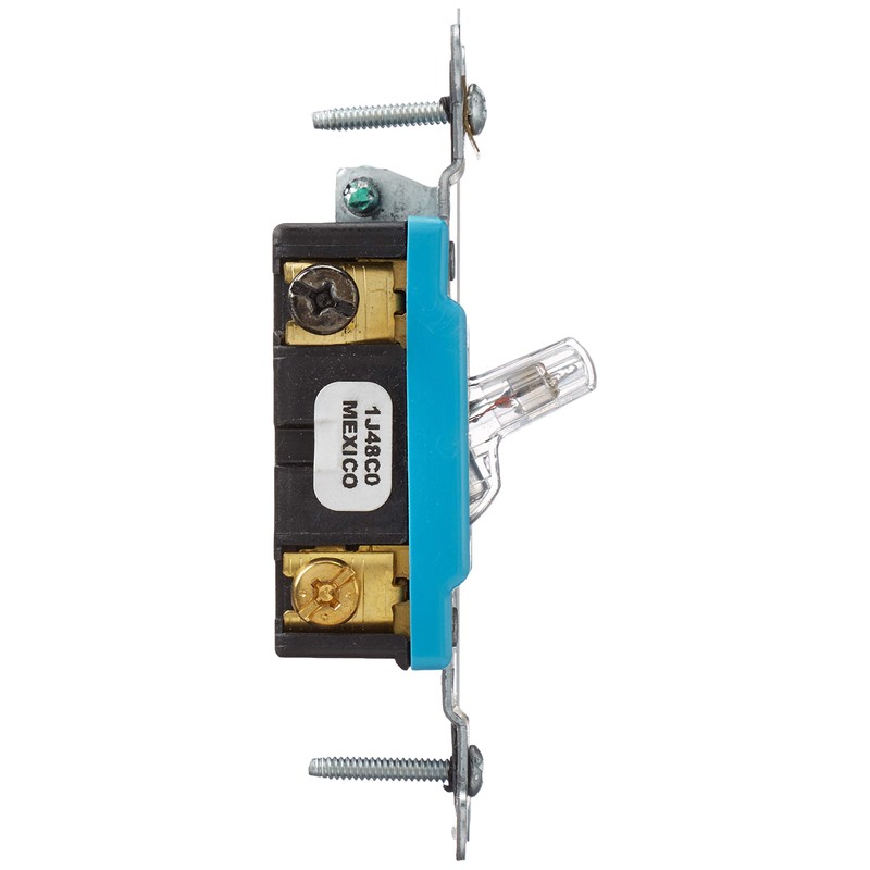 Leviton Toggle Pilot Light Switch, 1201-PLC, Clear