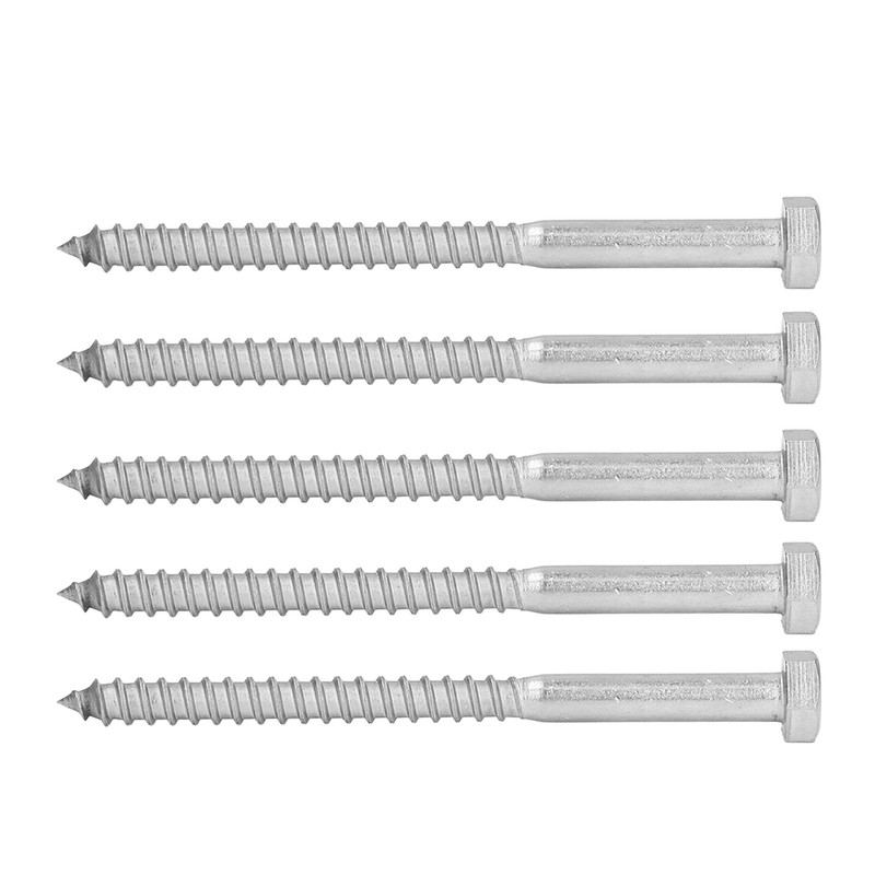 304 Stainless Steel Half Thread Bolt Wood Hex Lag Screws