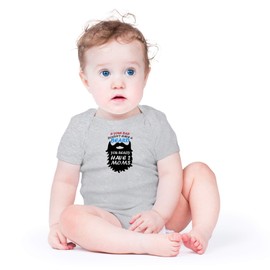 AW Fashions If Your Dad Doesn't Have A Beard You Have 2 Moms - Cute One-Piece Infant Baby Bodysuit (Newborn, Sports Grey)