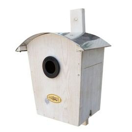 HABAU 2963 nesting box curved roof, white.