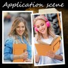 CRASPIRE Orange Book Cover PU Leather A5 Waterproof Book Sleeve