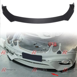 Unbranded Carbon Fiber Look Front Bumper Lip Spoiler Fit Mercedes W211 E-class