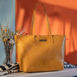 Montana West Tote Shoulder Purse for Women Large Tote Handbags Purses for Women Vegan Leather Tote Ladies Handbags Top Handle Satchel Hobo Bags for Women with Zipper MWC-261YL