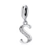 TIZU Women's Letter Charm 925 Sterling Silver, Ladies Charm Pendant