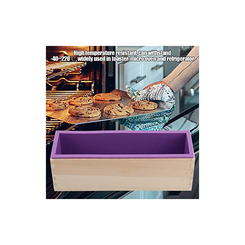 Moldes de jabón de Silicona, Caja de Madera, Capacidad Rectangular