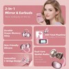 Wireless Earbuds with LED Makeup Mirror Case, Bluetooth 6.0 Open