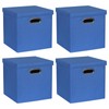ArcaGuru Storage Bins with Lids, Collapsible Linen Fabric Boxes Organizer