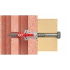 Fischer 537641 Dowel DUOPOWER, Grey/Red, 8 x 40 mm, Pack