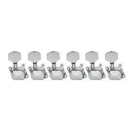 Musiclily 6 in Line Semi Sealed Guitar Tuners Tuning Pegs Keys Machine Heads Set for Strat Squier Style Electric Guitar, Chrome