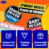 GEEKBEAR Senior Driver Car Magnet - Colorful, Reflective, Weather-Resistant -