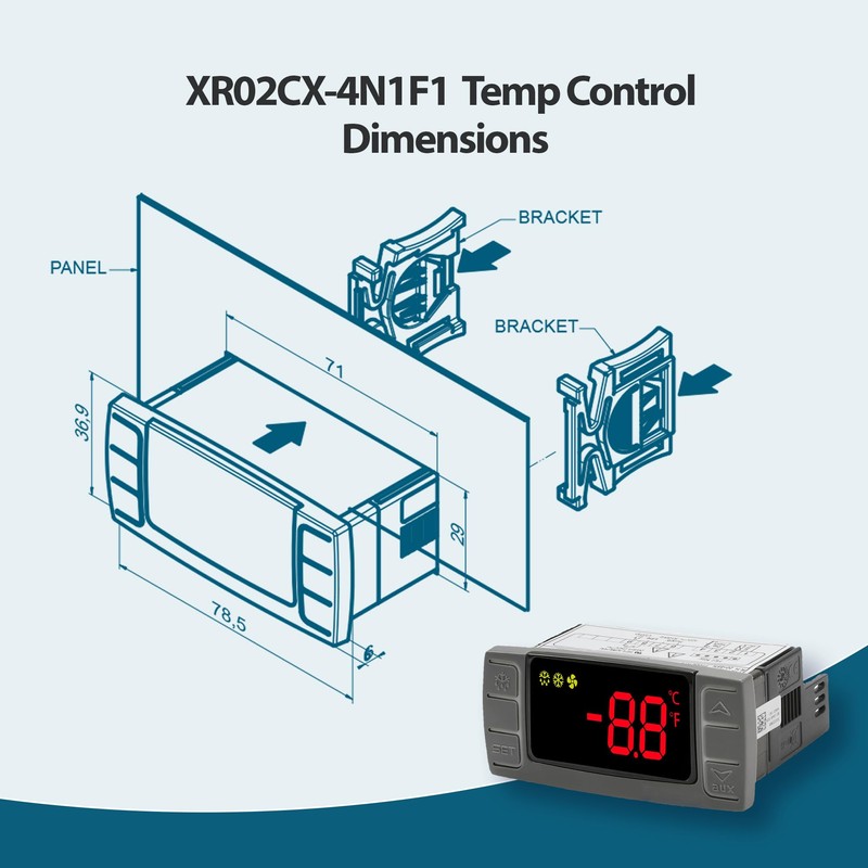 for Dixell XR02CX-4N1F1 Temperature Controller Digital Thermostat Controller with Temperature