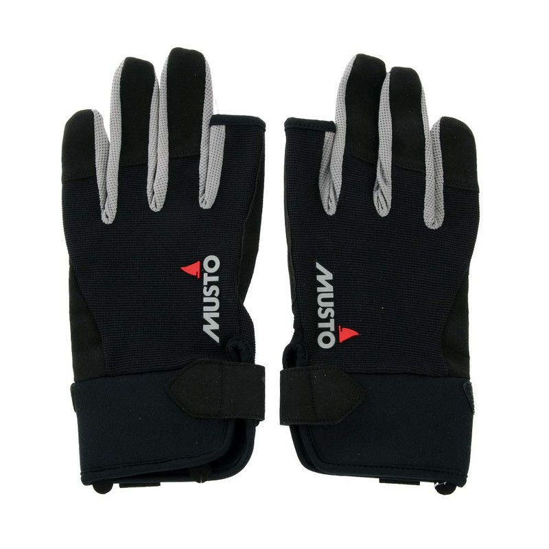 Musto 2018 Essential Sailing Long Finger Gloves in Black -