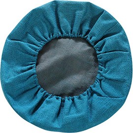 Kelendle Round Floor Pillow Cover Tatami Floor Cushion Cover Straw Japanese Futon Cover Meditation Seating Ottoman Throw Cover Protector for Living Room Indoor Outdoor Peacock Blue,19.69 inches