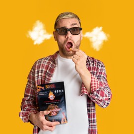 Hot Monkey Nuts Spicy Artisanal Peanuts | 3-Pack Spiciest Peanuts | Black Widow's Bite, Hot-Winged Reaper, and Curry Up! I'm on Fire - Spicy Nuts - 3 Hottest Flavors