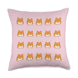 Corgi Butt Multiple Funny Corgi Dog Butts Throw Pillow