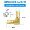 ERGAOBOY 5 Pcs 10 mm Brass 90 Degree Elbow Hose