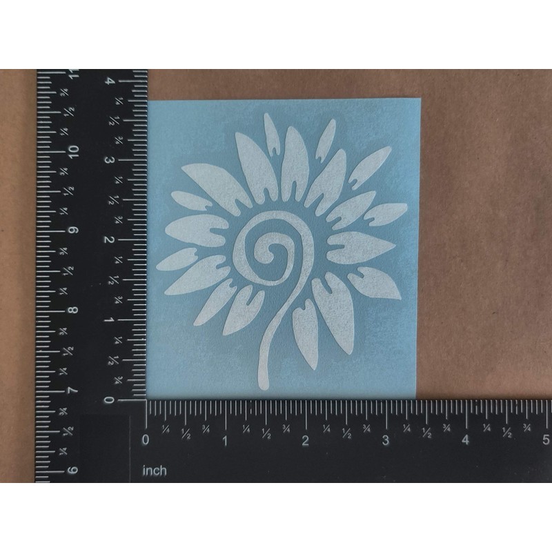 Sunflower Decal 4 Pack: Assorted Sunflowers (White, Small ~3.5")