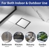 Bernkot Square Shower Drain 6" with 2" PVC Flange Base,