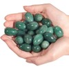 mookaitedecor Set of 5 Green Aventurine Pocket Palm Stone Egg-Shape