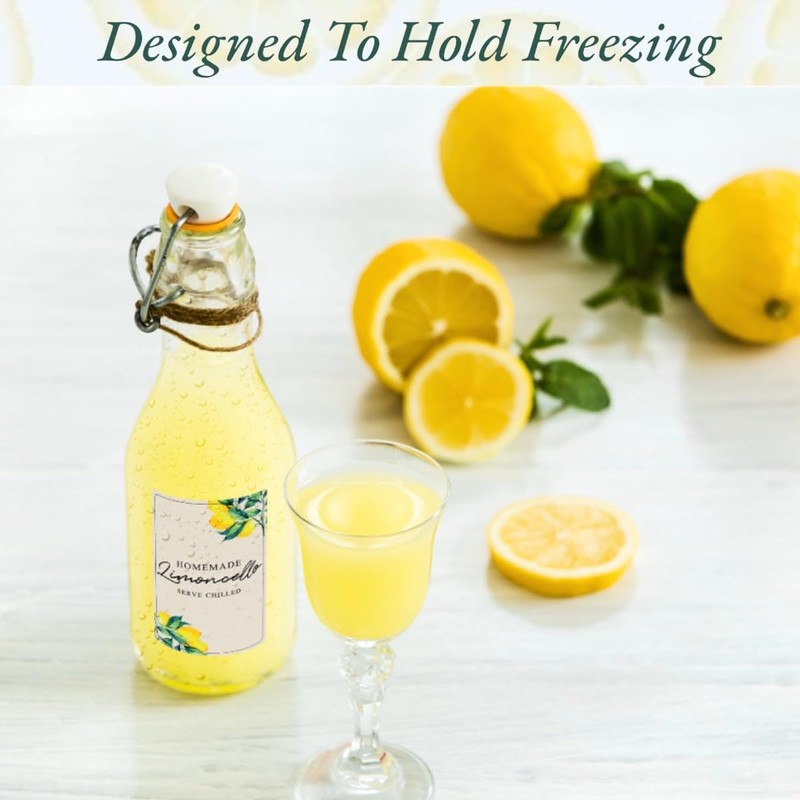 Joyful Artistry Limoncello Labels - 14 Rectangular 2"x3" Limoncello Labels