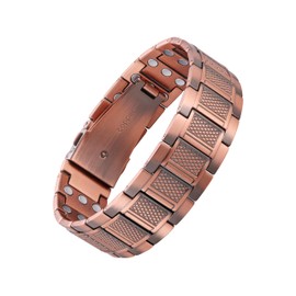 Jecanori 3X Strength Copper Magnetic Bracelet for Men, 99.99% Pure Copper Bracelet, Ideal Gift for Men