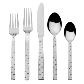 Towle Living Feta Forged 20-Piece Flatware Set - Stainless Steel Service for 4, Includes Dinner Knives, Forks, Spoons, and Teaspoons - Versatile, Modern Flatware for Formal & Casual Dining