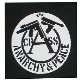 Crass Anarchy & Peace Patch - Anarcho Anti Cimex Antisect Aus-Rotten Avskum axegrinder Black Flag Chaos UK Crust deviated Instinct Dirt Discharge Disclose Disorder Disrupt Doom Extinction of Mankind