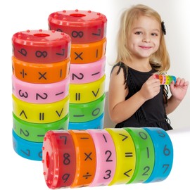 KERANEET Pack of 18 Mathematics Learning Toys Calculation Roll Primary School 1 Class Magnetic Learning Toy Maths Games Primary School Montessori Toy for Boys and Girls from 2 3 4 5 Years